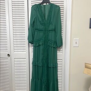Elegant Green Maxi Dress